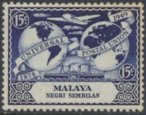 Negri Sembilan  Malaya  SC#  60   Mint with hinge UPU  see details & scans