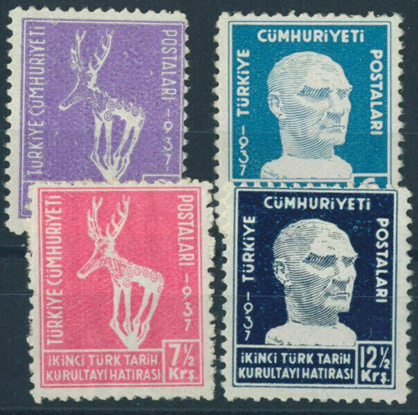 TURKEY/1937 - Second Turkish Historical Congress COMPLETE SET, MNH