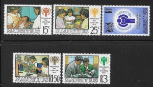 Mauritius 1979 International year of the child IYC Sc 488-492 MNH A3416