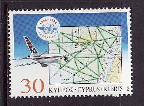 Cyprus-Sc#839- id9-unused NH set-ICAO-Planes-1994-