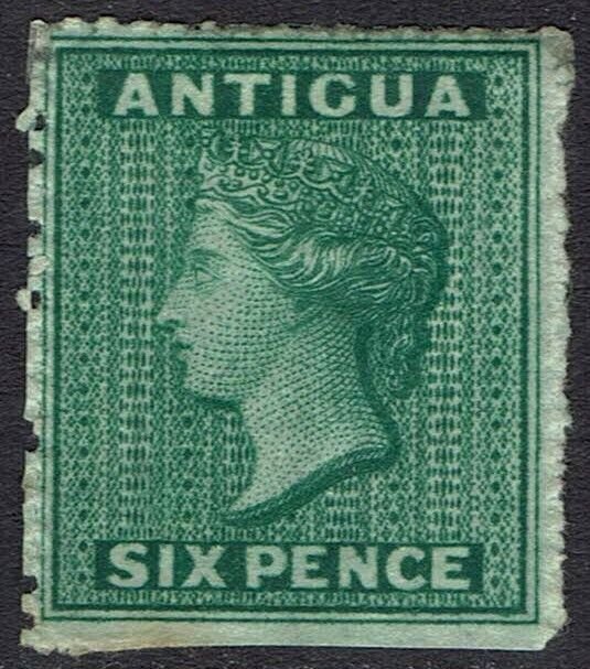 ANTIGUA 1863 QV 6D WMK STAR  