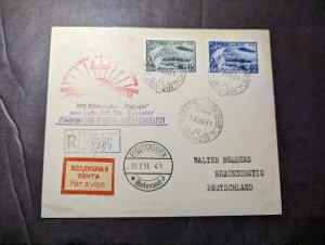 1931 Registered Russia Antarctica LZ 127 Graf Zeppelin Cover to Germany