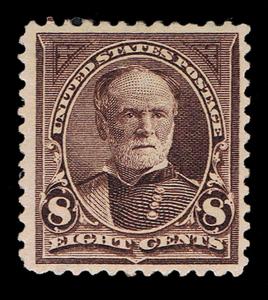 GENUINE SCOTT #272 VF MINT OG NH 1895 8¢ VIOLET BROWN SCV $210 - ESTATE CLOSEOUT
