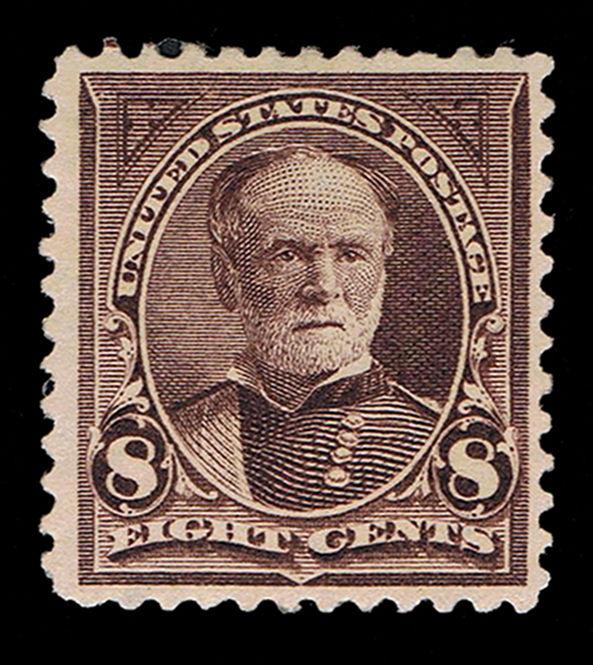 GENUINE SCOTT #272 VF MINT OG NH 1895 8¢ VIOLET BROWN SCV $210 - ESTATE CLOSEOUT