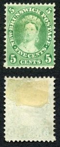 New Brunswick SG14 5c yellow-green Mint No Gum Cat 29 pounds