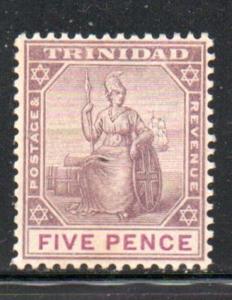 Trinidad Sc 83 1896 5d Britannia stamp mint