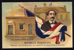 Dominican Republic, 1913 5c postal card with multicolored design, unused