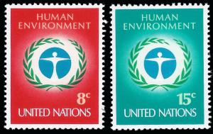 United Nations NY 1972 Sc 229-30 MLH