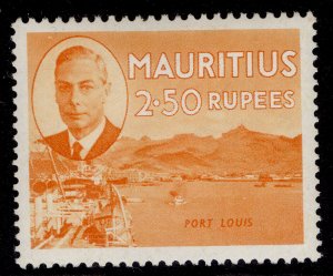 MAURITIUS GVI SG288, 2r.50 orange, M MINT. Cat £23.