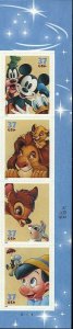 2004 37c The Art of Disney, Friendship, Strip of 4 Scott 3865-68 Mint F/VF NH