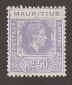 EDSROOM-17477 Mauritius 220a H 1938 High Value Chalky Paper CV$34