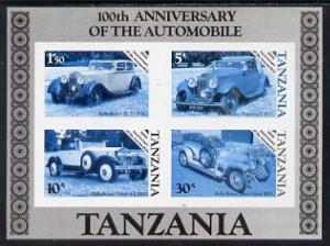 Tanzania 1986 Centenary of Motoring m/sheet unmounted min...