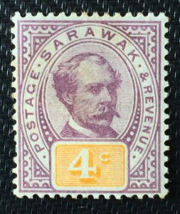 1888 Sarawak Sir Charles Brooke 4c MH SG#11 M4241