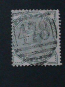 ​GREAT BRITAIN-1880 SC#78-QUEEN VICTORIA FANCY CANCEL VF-144 YEARS OLD STAMP