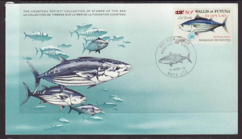 Wallis and Futuna Fish 1979 Costeau U/A FDC BIN