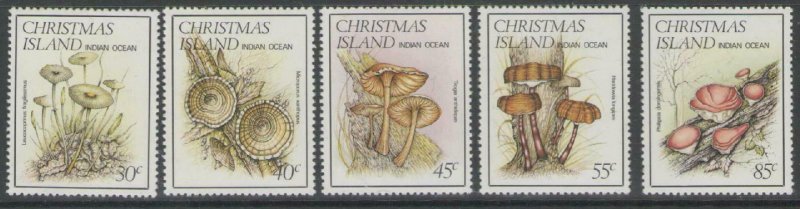 CHRISTMAS ISLAND SG185/9 1984 FUNGI MNH