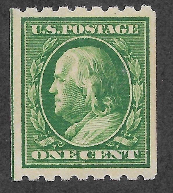 390 Used 1c. Washington, XF/S, Vertical Coil, JUMBO,  FREE INSURED SHIPPING