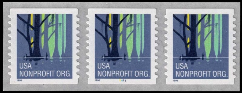 United States - Scott 3207Ab - Mint-Never-Hinged - Coil Strip of Three - PN 4444