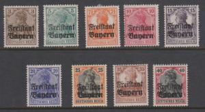 Germany Bavaria Sc#177-185 MNG