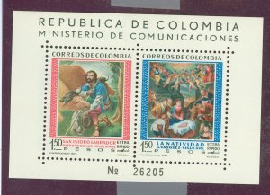 Colombia #C388  Souvenir Sheet (Animals)