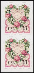 US 3274 Victorian Love 33c vert pair MNH 1999