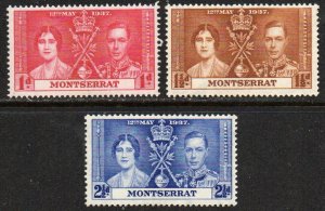 Montserrat Sc #89-91 MNH