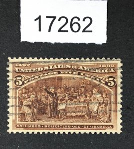 MOMEN: US STAMPS  #  234 USED VF+ LOT #17262