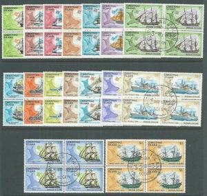 CHRISTMAS IS 1972 Ships Definitive set fine used blocks of 4...............65012