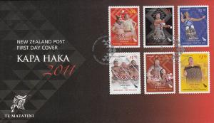 New Zealand 2011 FDC Kapa Haka Set of 6