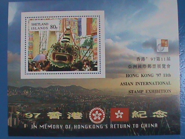 1997 SHETLAND ISLAND-STAMP: 11TH ANNIV: HONG KONG INTERNATIONAL STAMP SHOW- MNH