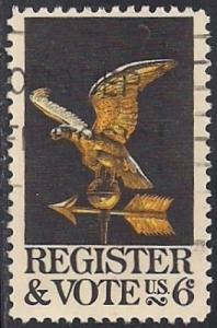 1344 6 cent Register & Vote VF used