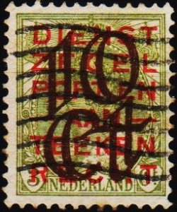 Netherlands. 1923 10c on 3c. S.G.270 Fine Used