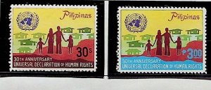 PHILIPPINES Sc 1377-8 NH ISSUE OF 1978 - FAMILY