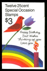 US #2396a, 2398a COMPLETE BOOK BK165, Special Occasion's, VF/XF mint never hi...