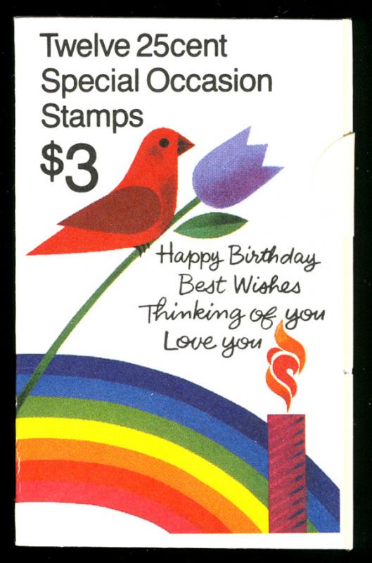 US #2396a, 2398a COMPLETE BOOK BK165, Special Occasion's, VF/XF mint never hi...