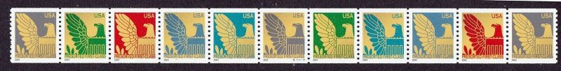 PNC11 25Â¢ Eagle (04) WA S1111111 US 3853a MNH, F-VF