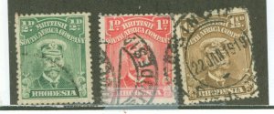 Rhodesia (1890-1923) #119-121 Used Single (King)