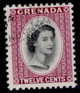 GRENADA QEII SG220, 25c black & sepia, FINE USED.