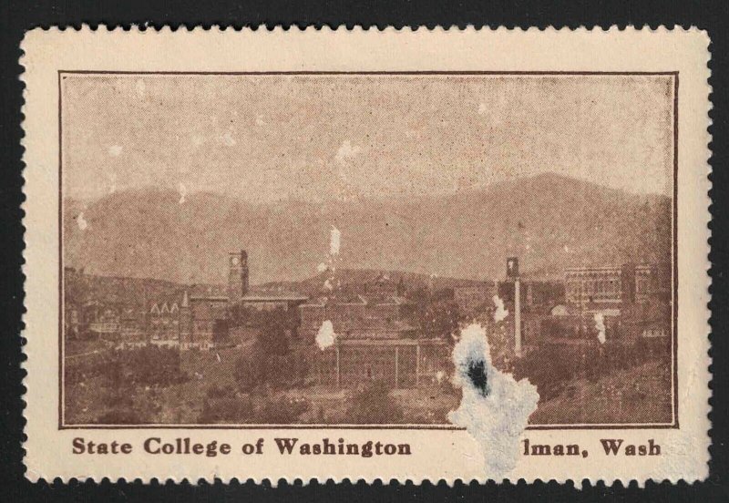 State College of Washington Poster Stamp - Pullman, Washington - (Early 20th C.)