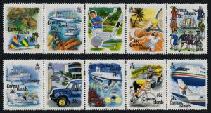 Cayman Islands 666-7 MNH Tourism, Ships, Aircraft, Golf, Tennis, Turtle