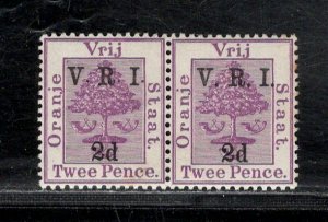 ORANGE RIVER COLONY  SC#46G PAIR RAISED+LEVEL PERIODS VF/OG