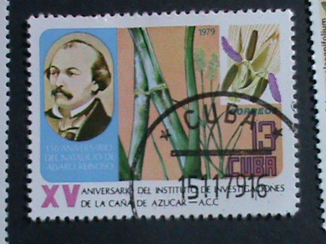 ​CUBA- 6 OLD FLOWERS AND PLANTS USED-CUBA STAMP-VERY FINE PLEASE WATCH