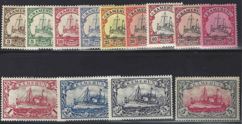 Cameroun 1900 SC 7-19 Mint SCV$ 308.00 Set