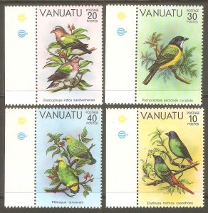 VANUATU Sc# 300 - 303 MNH FVF Set4 Birds