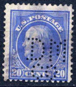 US # 419 Franklin Perfin