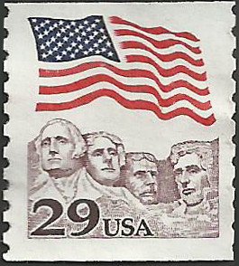 # 2523 USED FLAG OVER MOUNT RUSHMORE    
