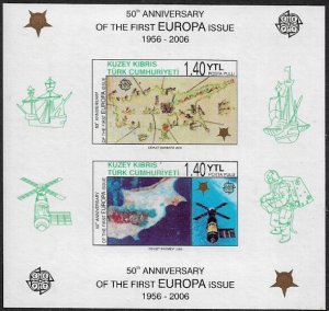 Turkish Northern Cyprus #607a MNH Imp. S/Sheet - Europa