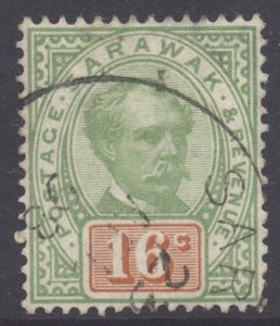 Sarawak Scott 17 - SG17, 1888 Postage & Revenue 16c used
