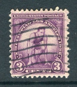 USA; 1932 early Pictorial issue fine used hinged 3c. value, Olymics