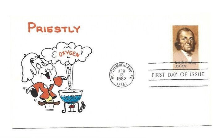 2038 Joseph Priestley, Animated by Ellis  FDC